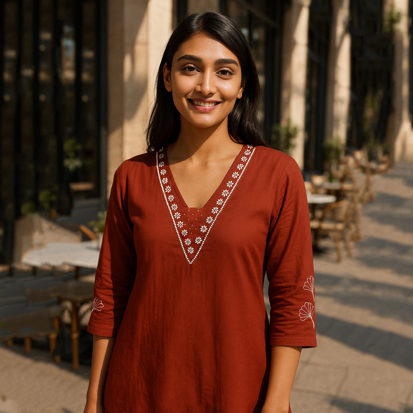 Red Anarkali Pant Co-ord Set