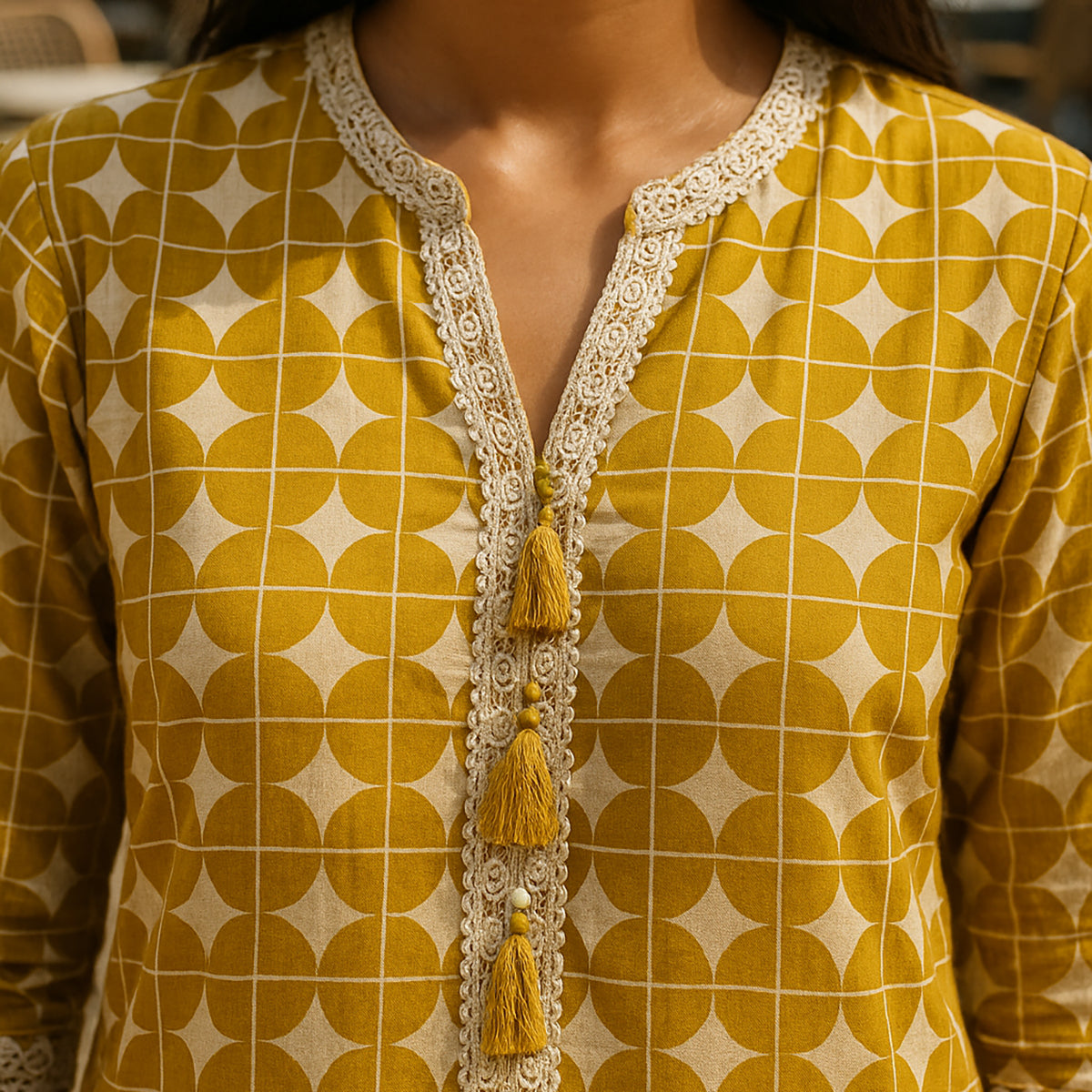 Yellow Straight Suit Set with Dupatta